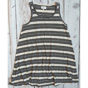 Lou and Grey Black and Tan Striped Dress